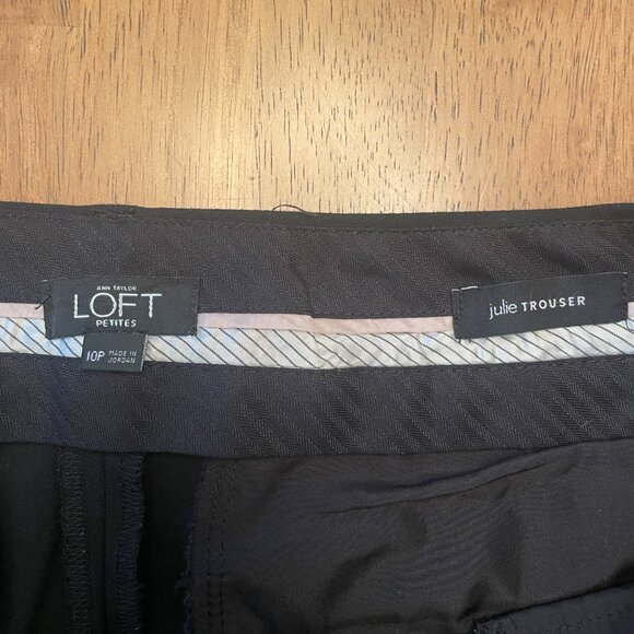 Ann Taylor Loft Julie Trousers, Black, Size 10P (petite) - Picture 4 of 7
